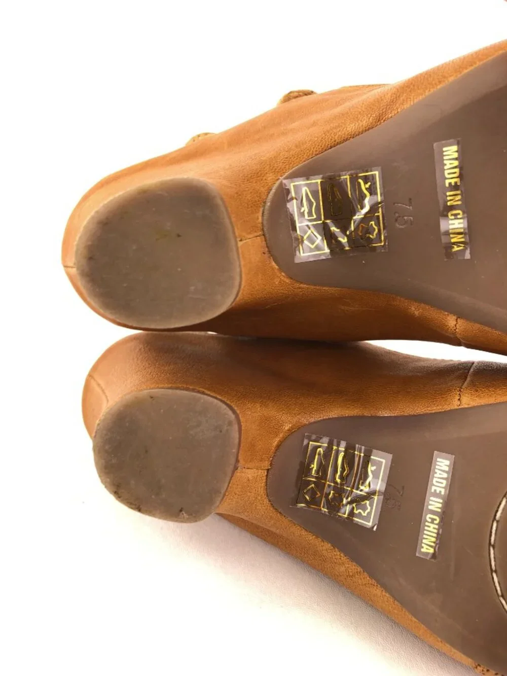 Miz Mooz Jillian Tan Leather Medium Heel Pumps 7.5